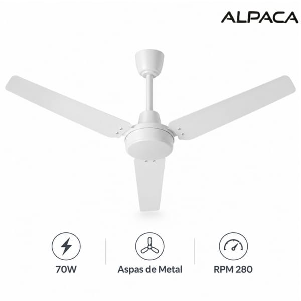 VENTILADOR DE TECHO ALPACA 56" 70W ALP56TECH
