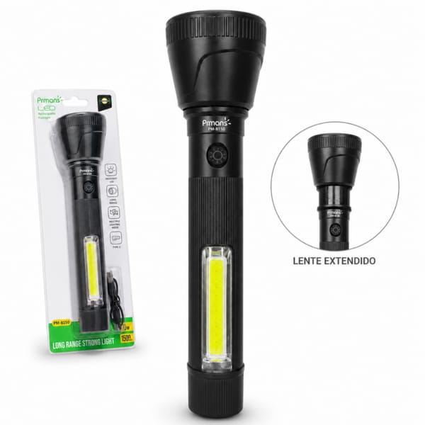 Linterna recargable extensible en BLISTER PM-8150