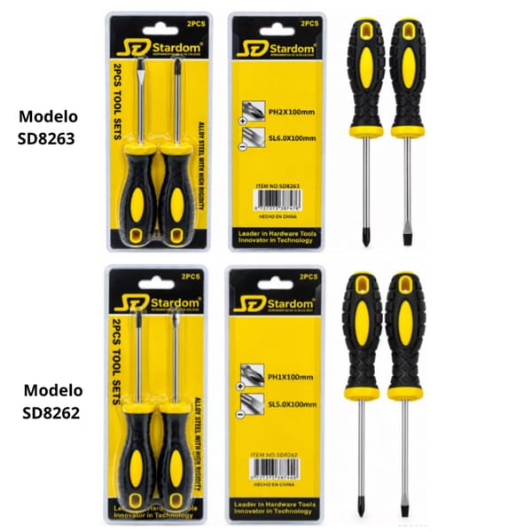 SET DESTORNILLADOR 2PCS STARDOM SD8262/8263