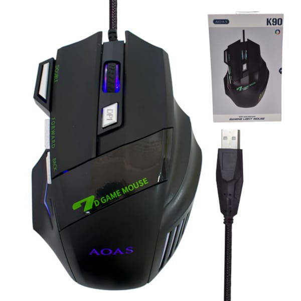 MOUSE GAMER RG AOAS K90 con 7 botones