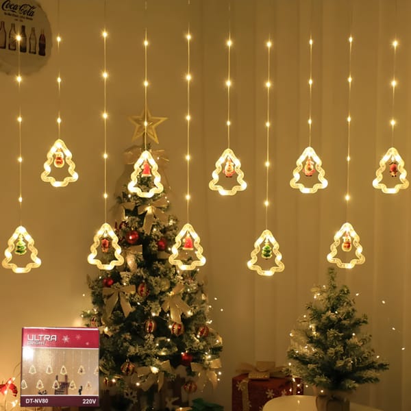 LUZ NAVIDEÑA CORTINA LED 3M ARBOLES DT-NV80