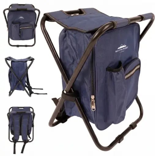 BANQUETA CON BOLSO INTEGRADO PLEGABLE CAMPING SOUTHPORT CAMP0175