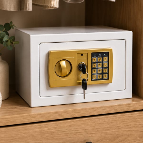 CAJA FUERTE con llave y codigo REFORZADA 13407 T-17/CF001/CF002