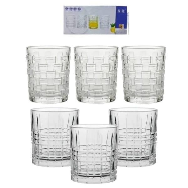 SET x6 DE VASOS de VIDRIO HIGH QUALITY GLASS Y-8879/01