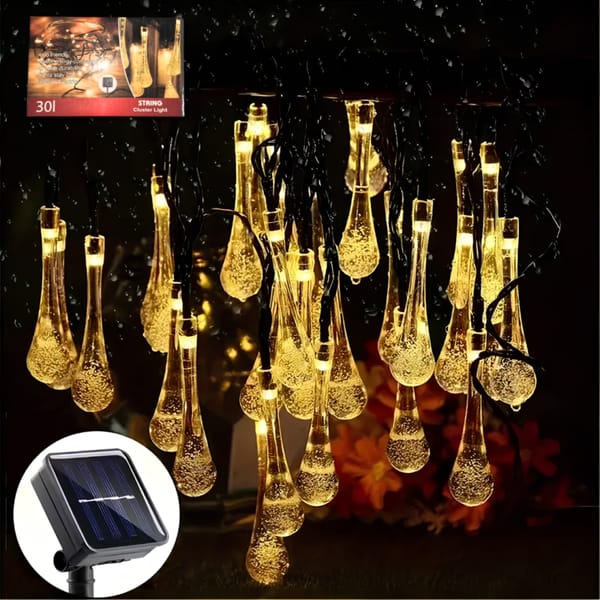 LUZ NAVIDAD SOLAR GUIRNALDA GOTA 30L 5M NV03